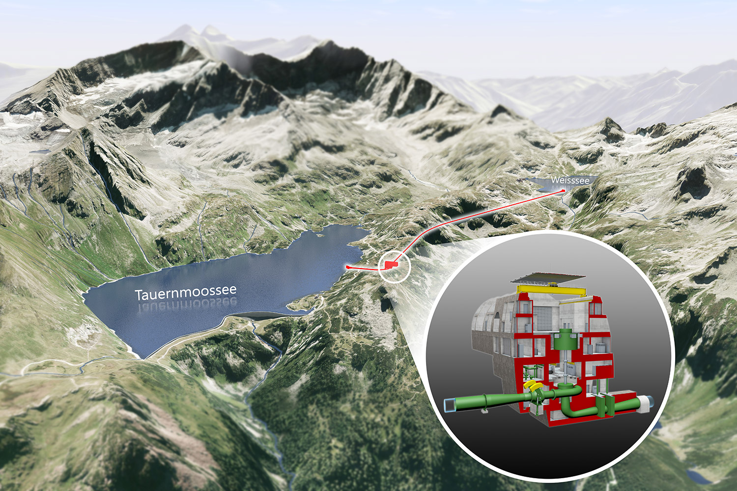 Erschließung von grünem Strom für ÖBB im Kraftwerk Tauernmoos